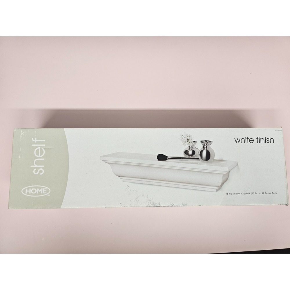 New White Crown Molding Shelf Floating Self By Home in‎ original packaging